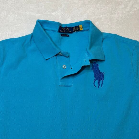 Boy’s Polo Ralph Lauren Polo Tee sz XL (16/18) Blue Pony Logo - Picture 3 of 8